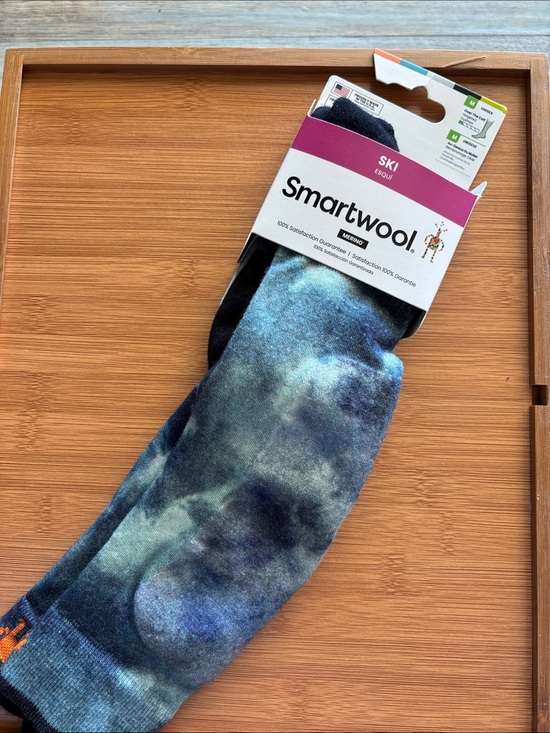 Smartwool Accessories - Smartwool women’s Ski Over the Cal Socks - Blue Tie Dye Targeted Cushion